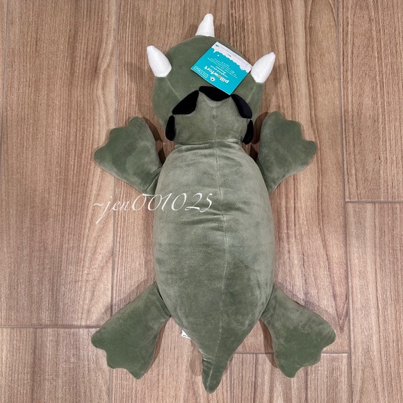 Green Dinosaur Weighted Plush Throw Pillow - Pillowfort - Picture 9 of 9